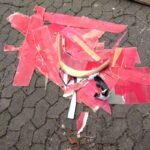 Glasfaser-Laminat abgezogen