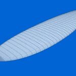 Kiteboard Aku Shaper Wireframe-Ansicht
