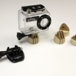 Holz-Plugs mit GoPro Herocam