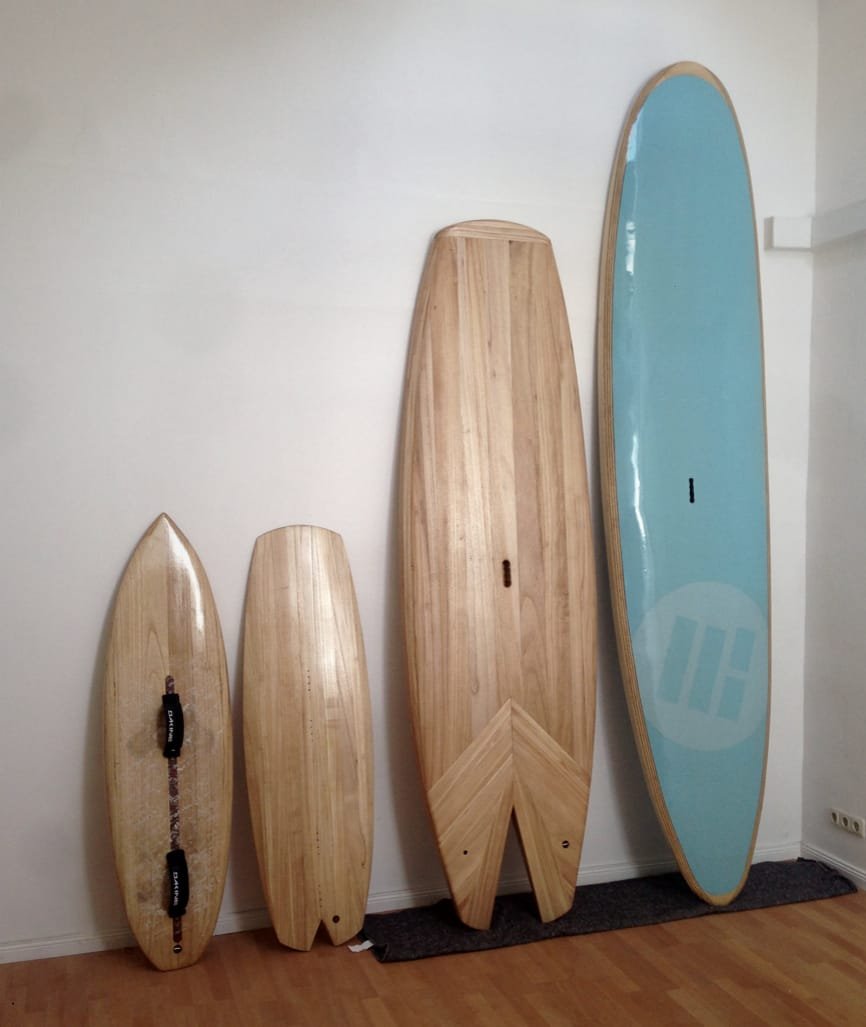 Hollow-Wood Surfboards und SUPs