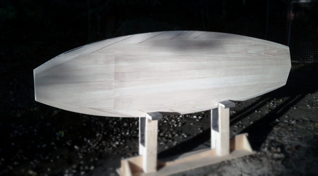 Kompaktes Allround-SUP aus Holz - Zwischenstand