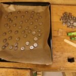 Inserts mit Kleber in den Backofen