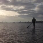 Blick auf HDW Werft und Kieler Innenstadt