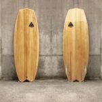 Modern Fish-Surfboard aus Paulownia